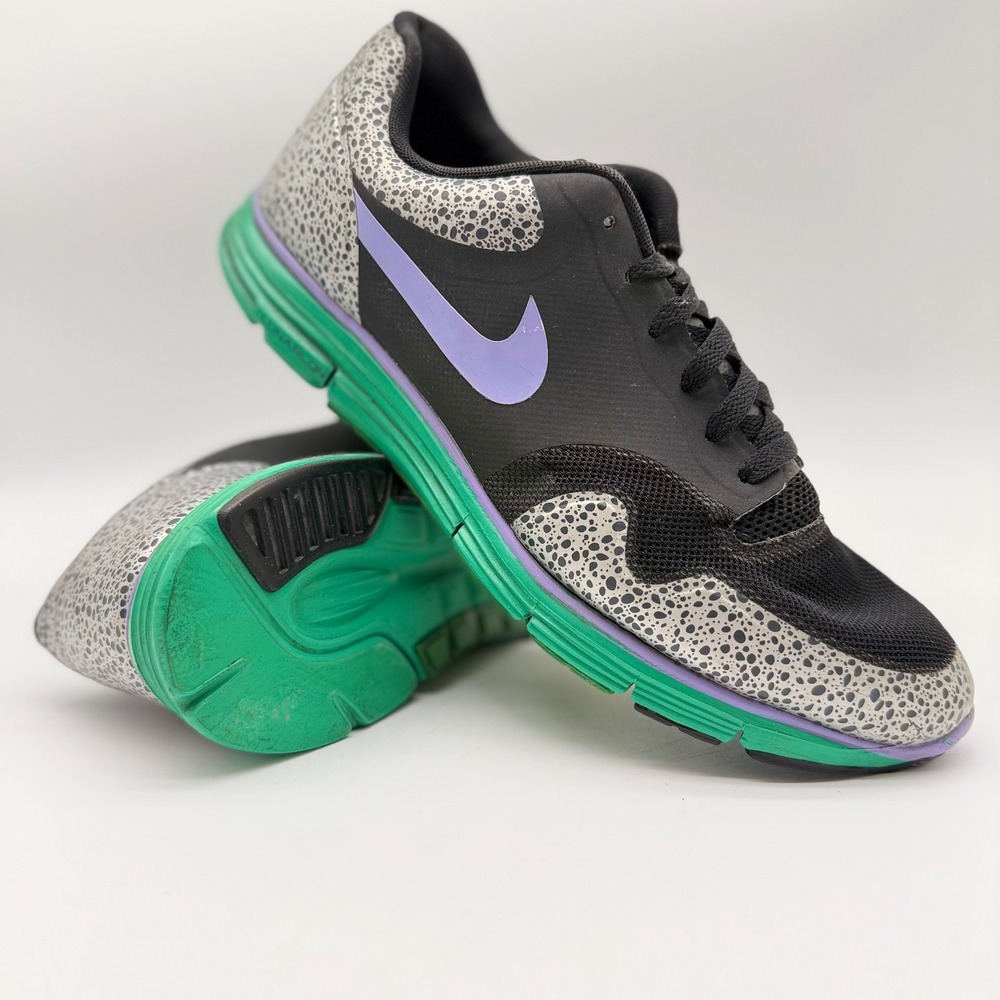 Nike Mens 12 Lunar Safari Fuse+ Black Anthracite Dynamic Tea 525059-073
